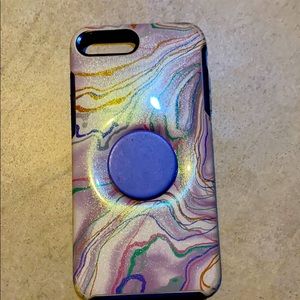 IPhone 8+ Pop socket phone case